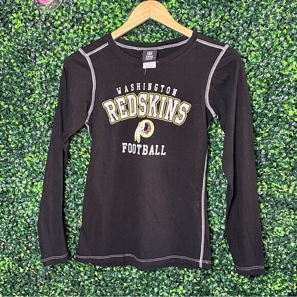 NFL Women’s Washington Redskins Football Sweatshirt Black Top Sz S - Picture 1 of 5